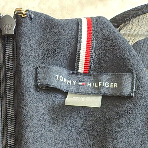 Elegant split sleeve shift dress, navy (Tommy Hilfiger) - Picture 6 of 7